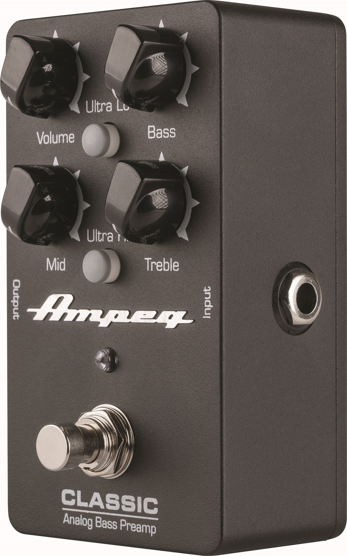 AMPEG CLASSIC ANALOG BASS PREAMP EFFETTO PREAMPLIFICATORE A PEDALE PER BASSO CON EQUALIZZATORE 3 BANDE