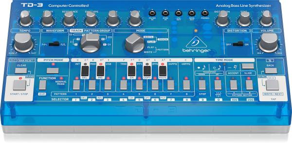 BEHRINGER TD-3 BB CELESTE SINTETIZZATORE ANALOGICO DI BASSI CON STEP SEQUENCER ARPEGGIATORE E FILTRO RISONANTE