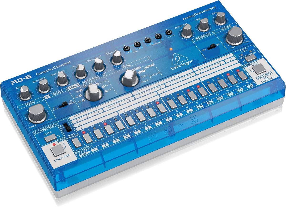 BEHRINGER RD-6 BB RHYTHM DESIGNER BLUE DRUM MACHINE CELESTE