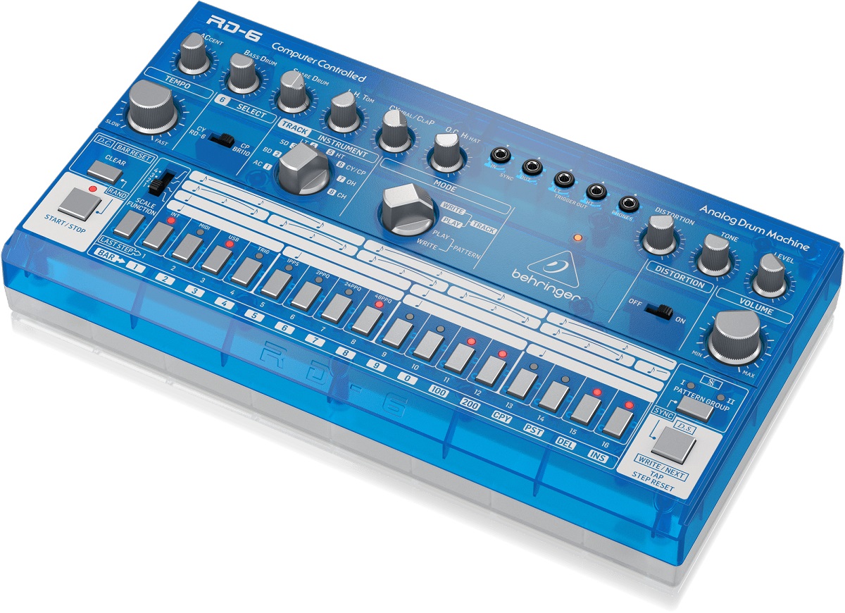 BEHRINGER RD-6 BB RHYTHM DESIGNER BLUE DRUM MACHINE CELESTE