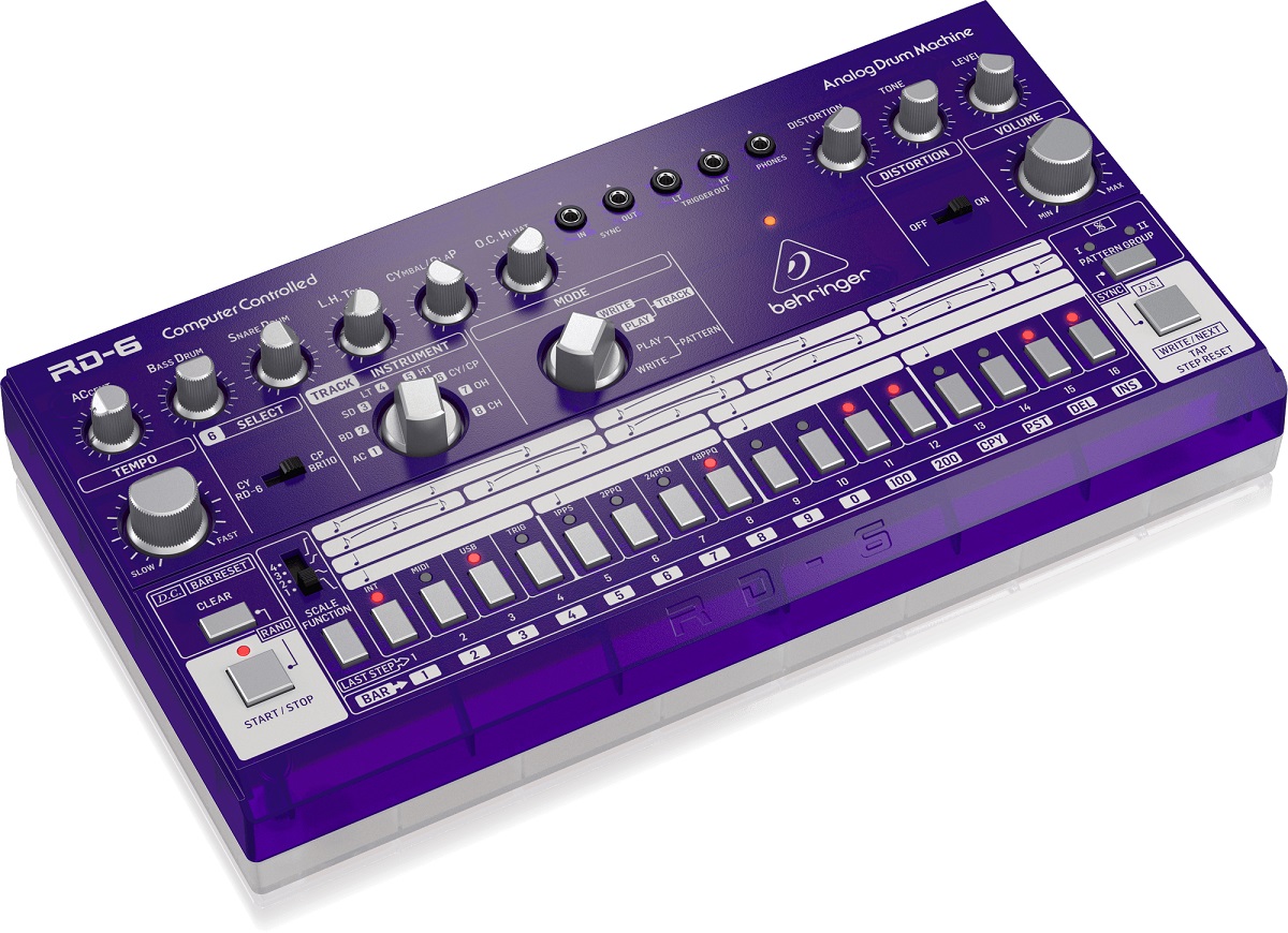 BEHRINGER RD-6 GP RHYTHM DESIGNER PURPLE DRUM MACHINE VIOLA