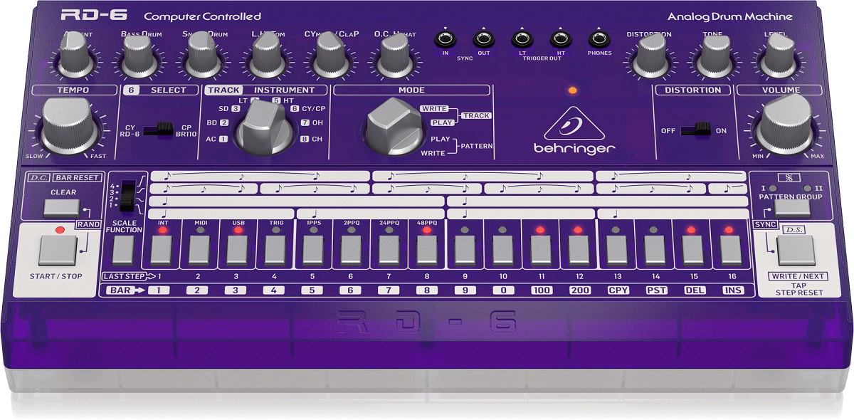 BEHRINGER RD-6 GP RHYTHM DESIGNER PURPLE DRUM MACHINE VIOLA