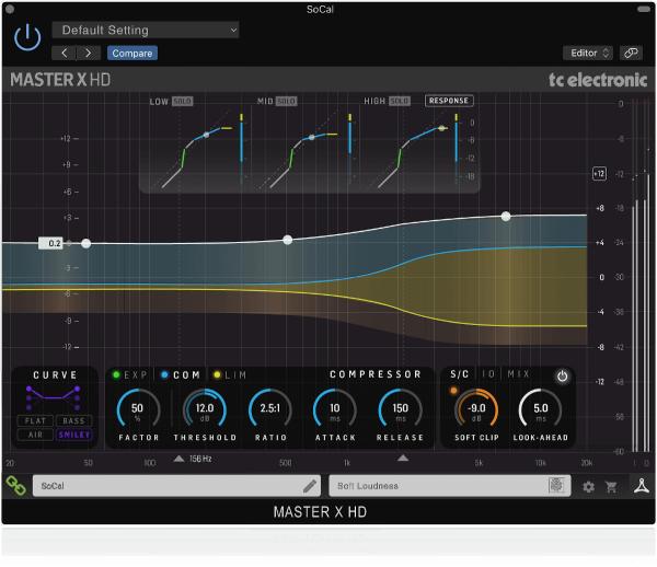 TC ELECTRONIC MASTER X HD NATIVE - MASTER X HD-DT CONTROLLER PLUG-IN ESPANSORE COMPRESSORE E LIMITER CON SUPERFICIE DI CONTROLLO