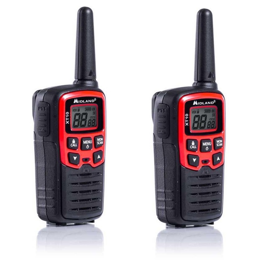 MIDLAND XT10 COPPIA WALKIE TALKIE PORTATA 4 KM 16 CANALI 38 TONI VOX CALL SCAN