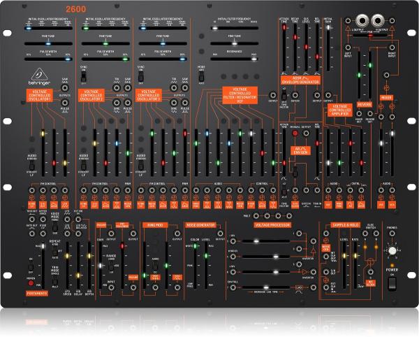 BEHRINGER 2600 SINTETIZZATORE DESKTOP ANALOGICO SEMI-MODULARE 3 VCO - VCF MULTI-MODALE