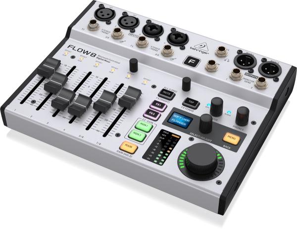 BEHRINGER FLOW 8 MIXER DIGITALE 8 INGRESSI AUDIO BLUETOOTH CONTROLLO APP 2 PROCESSORI EFFETTI USB