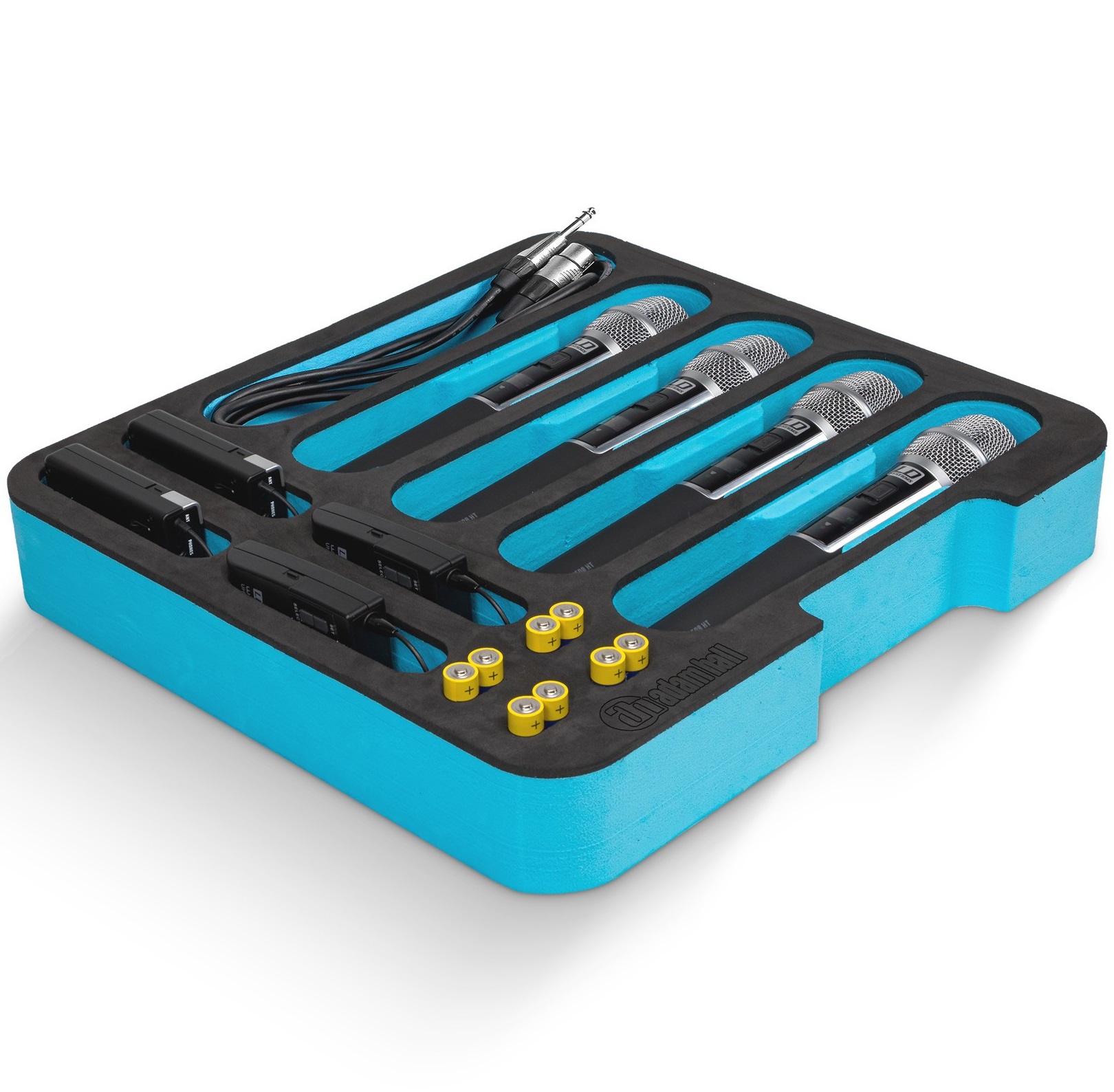 ADAM HALL 87402 MI INSERTO PORTA MICROFONI IN MATERIALE ESPANSO PER CASSETTO RACK 2U