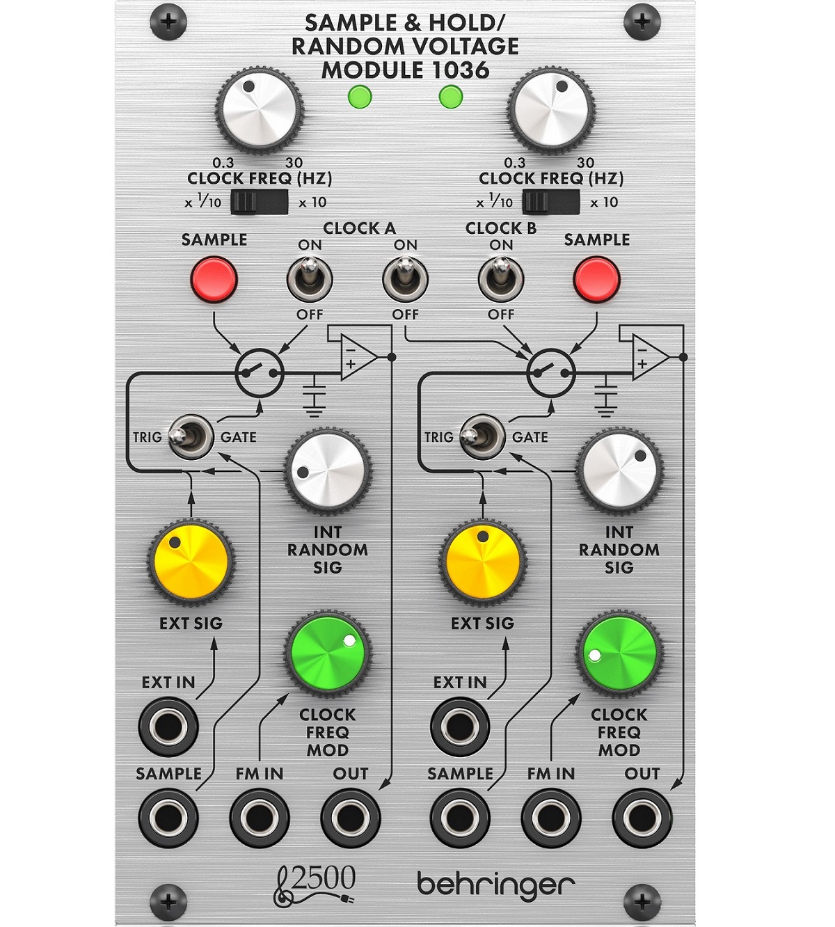 BEHRINGER 1036 SAMPLE AND HOLD - RANDOM VOLTAGE MODULE EURORACK 2500 SERIES