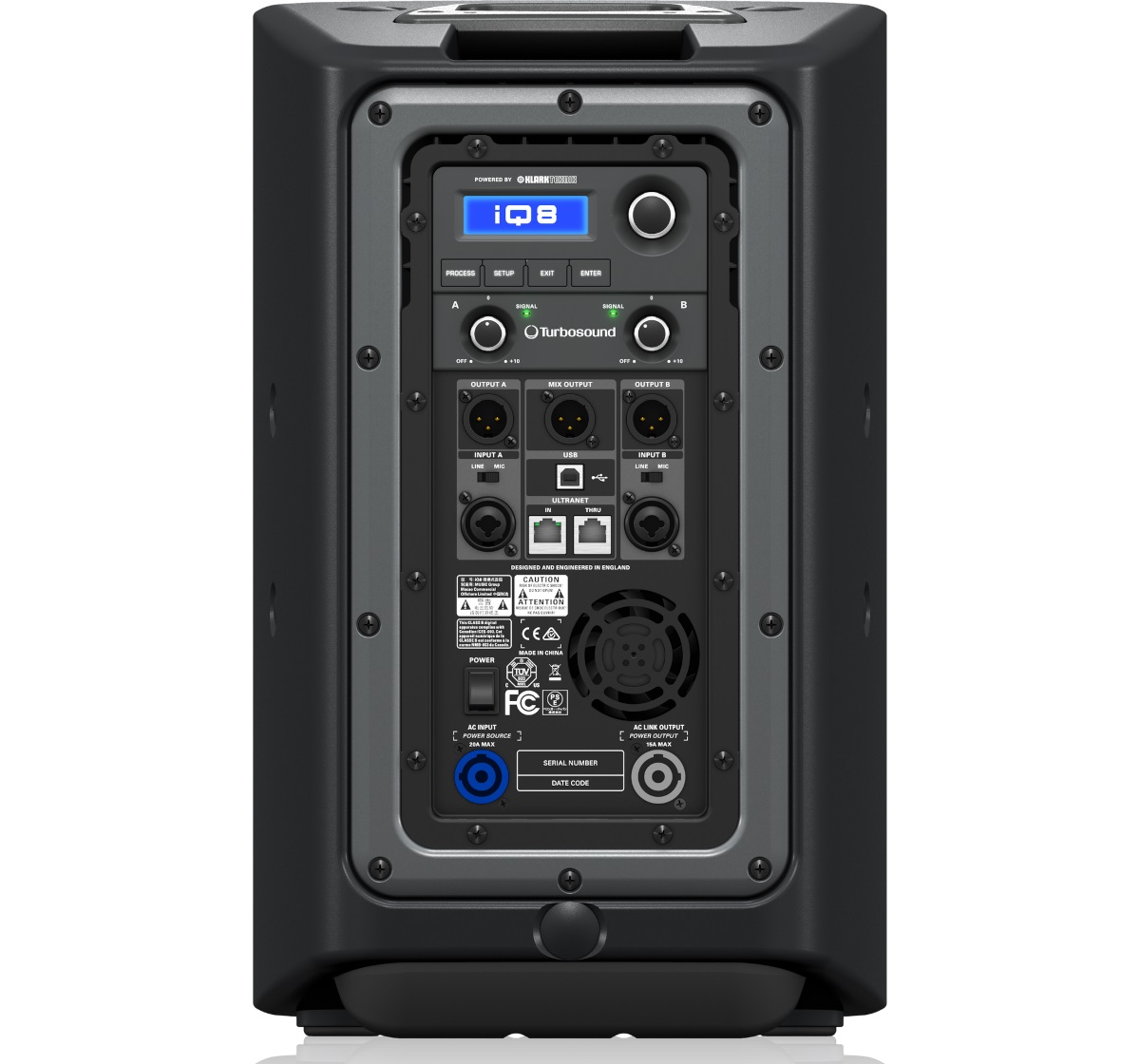 TURBOSOUND IQ8 CASSA ATTIVA 8" 2500W CON DSP KLARK TEKNIK