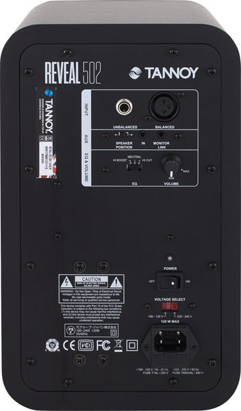 TANNOY REVEAL 502 COPPIA STUDIO MONITOR BIAMPLIFICATI 2 VIE 5"- 1" 75 WATT + COPPIA STATIVI GRAVITY SP3202 BUNDLE