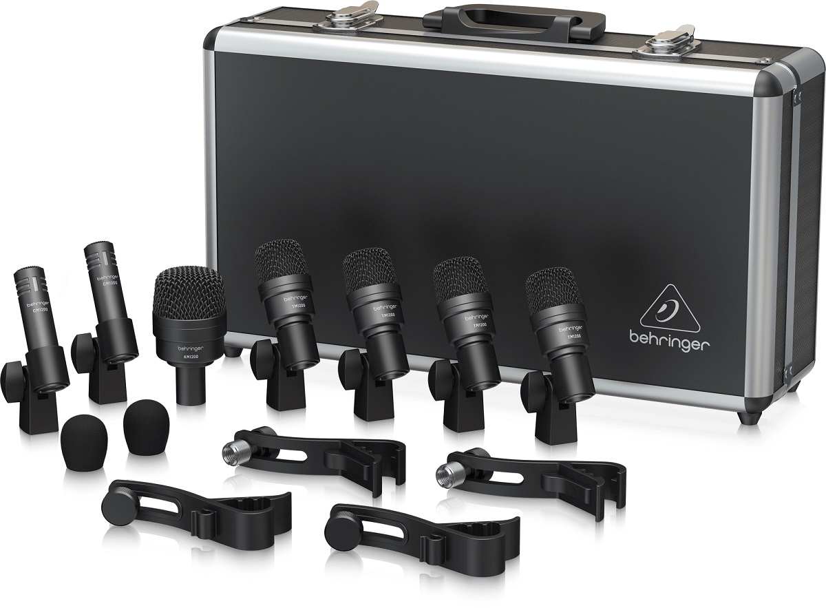 BEHRINGER BC1200 KIT DI 7 MICROFONI PER BATTERIA CLAMPS E CUSTODIA IN ALLUMINIO