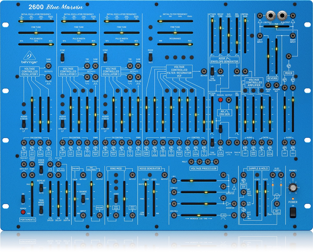 BEHRINGER 2600 BLUE MARVIN SINTETIZZATORE DESKTOP ANALOGICO SEMI-MODULARE MULTI-MODALE
