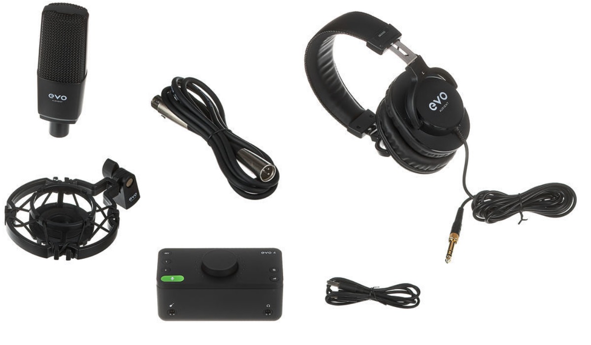 AUDIENT EVO4 START RECORDING BUNDLE INTERFACCIA AUDIO MICROFONO SR1 CUFFIE SR2000