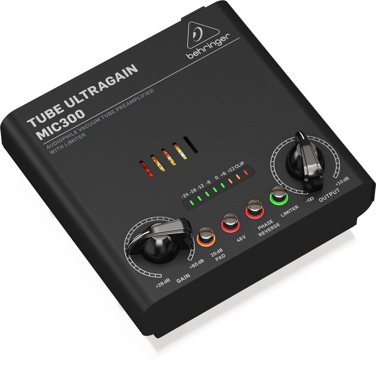 BEHRINGER MIC300 TUBE ULTRAGAIN PREAMPLIFICATORE MICROFONICO VALVOLARE CON LIMITATORE
