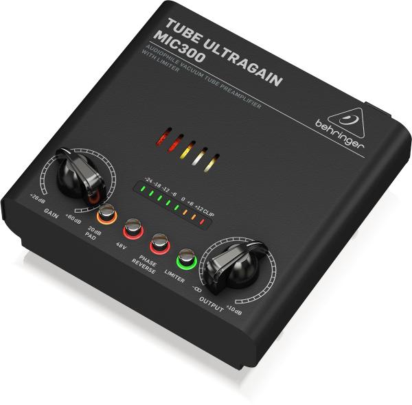 BEHRINGER MIC300 TUBE ULTRAGAIN PREAMPLIFICATORE MICROFONICO VALVOLARE CON LIMITATORE