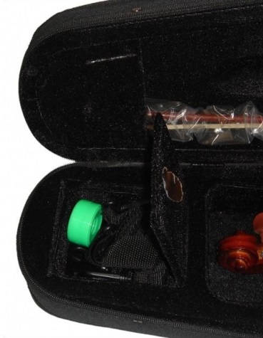 OLVEIRA VV150 VIOLINO 3-4 TOP ABETE MASSELLO FONDO ACERO MASSELLO LEGNO GIUGGIOLO PIOLI MENTONIERA CORDIERA + CUSTODIA + ARCHETT