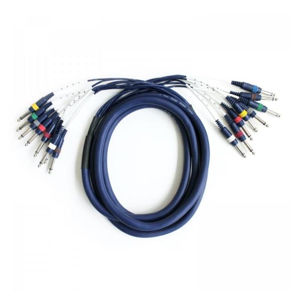 COBRA 57133 CAVO MULTICORE DI 3 METRI DA 8 A 8 JACK MASCHI MONO 1-4" 6 3 MM