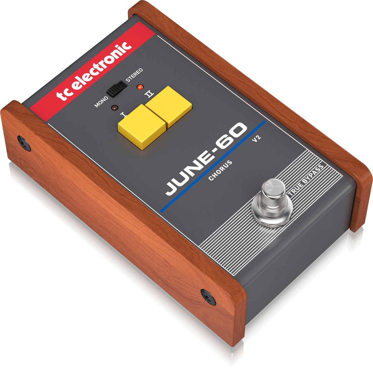 TC ELECTRONIC JUNE-60 V2 SYNTHESIZER CHORUS EFFETTO PEDALE CHITARRA E SINTH SELETTORE 2 PULSANTI CIRCUITI BBD