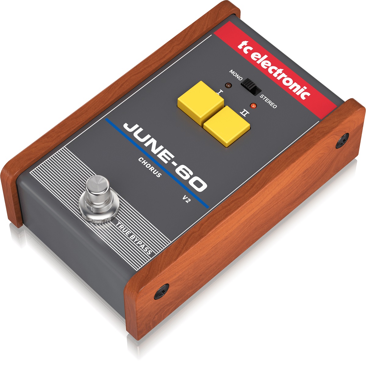 TC ELECTRONIC JUNE-60 V2 SYNTHESIZER CHORUS EFFETTO PEDALE CHITARRA E SINTH SELETTORE 2 PULSANTI CIRCUITI BBD