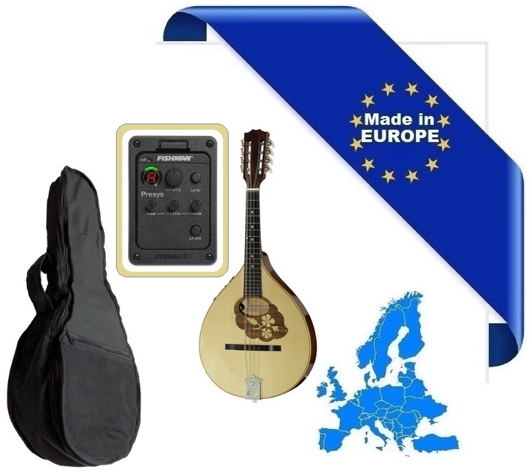 HORA MANDOLA CONTRALTO IRLANDESE RGII-P MADE IN EUROPE ( MANDOLINO ) FISHMAN PRESYS 101 TOP ABETE MASSELLO FONDO ACERO MASSELLO 