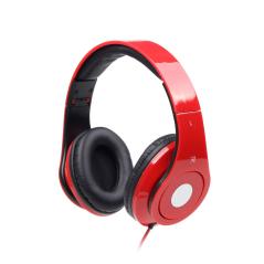 GMB AUDIO FOLDING STEREO HEADPHONES 'DETROIT', RED