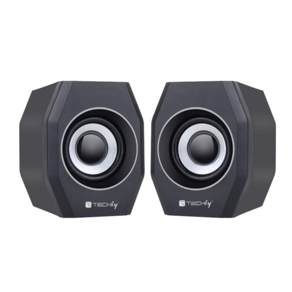 TECHLY ICC SP-320STY COPPIA CASSE USB 2 0 E JACK 3 5MM CON CONTROLLO VOLUME