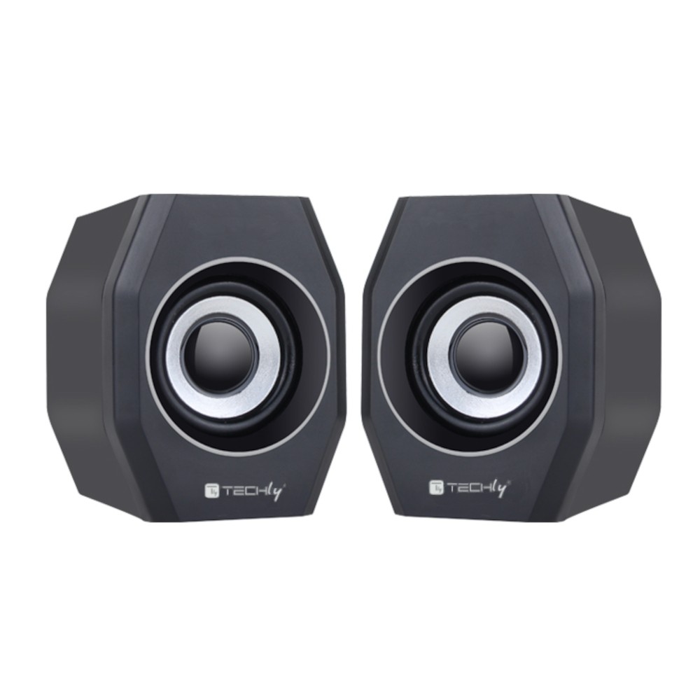 TECHLY ICC SP-320STY COPPIA CASSE USB 2 0 E JACK 3 5MM CON CONTROLLO VOLUME
