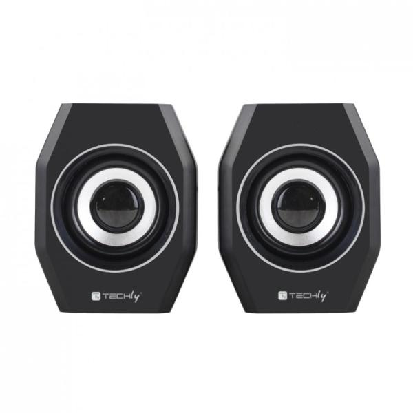 TECHLY ICC SP-320STY COPPIA CASSE USB 2 0 E JACK 3 5MM CON CONTROLLO VOLUME