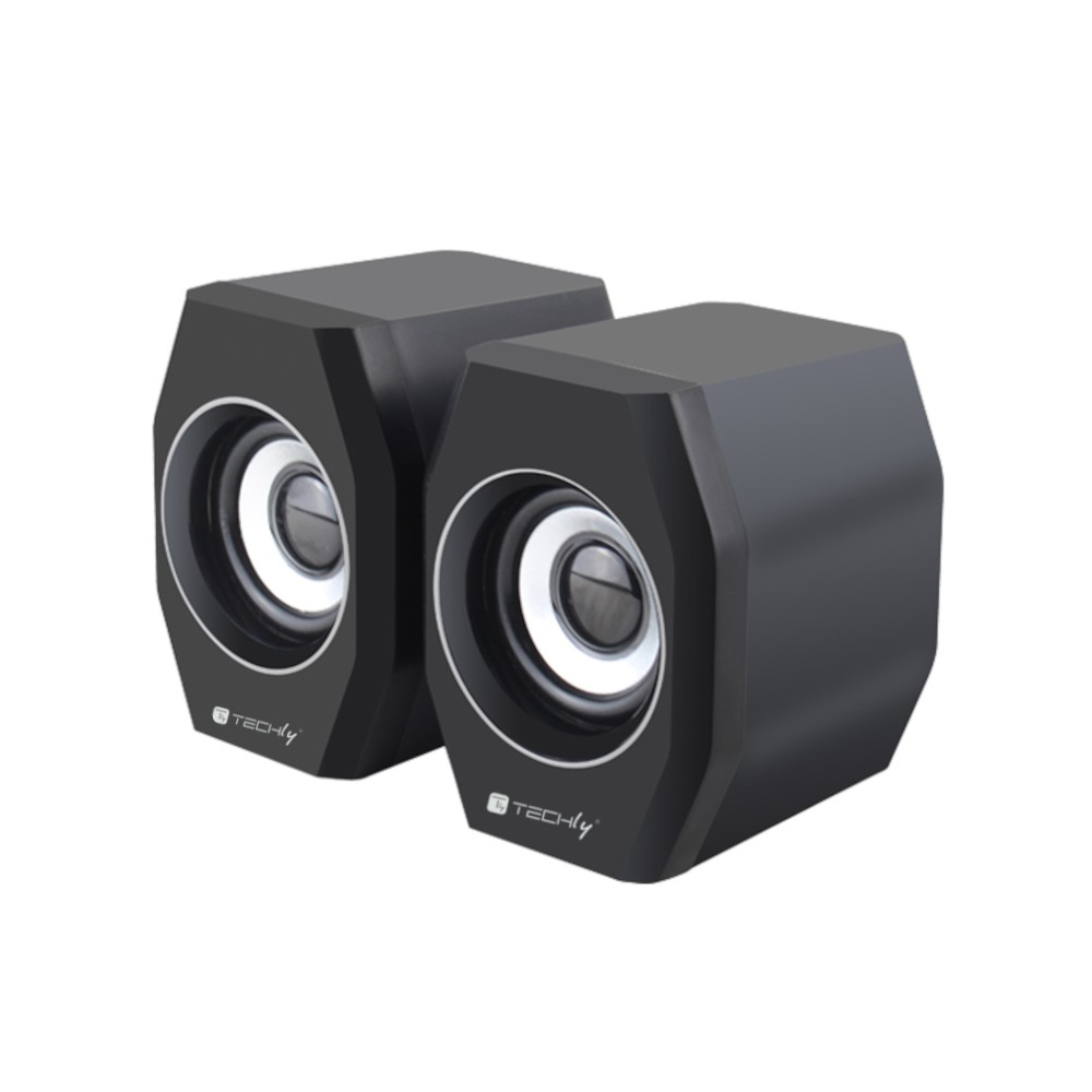 TECHLY ICC SP-320STY COPPIA CASSE USB 2 0 E JACK 3 5MM CON CONTROLLO VOLUME