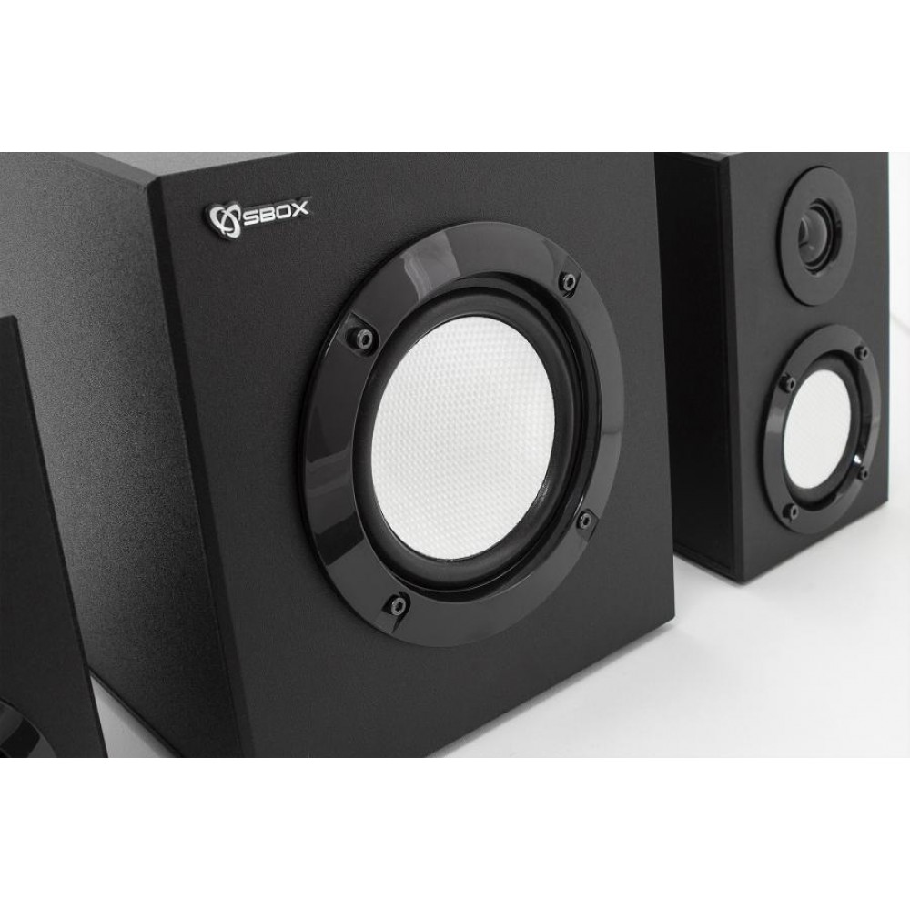 SBOX SP-4300 IMPIANTO AUDIO 2 1 SUBWOOFER E CASSE BLUETOOTH CON LETTORE USB TF SD