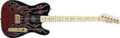 Fender JAMES BURTON Telecaster MN Red Paisley Flames