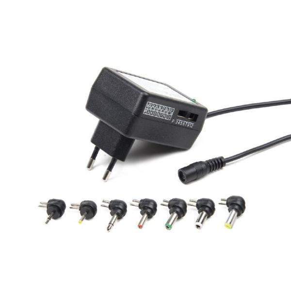 GEMBIRD EG-MC-008 ALIMENTATORE MULTI VOLTAGGIO DA 3V A 12V 12 WATT + 7 CONNETTORI INTERCAMBIABILI