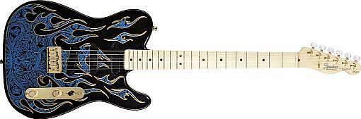 Fender JAMES BURTON Telecaster MN Blue Paisley Flames