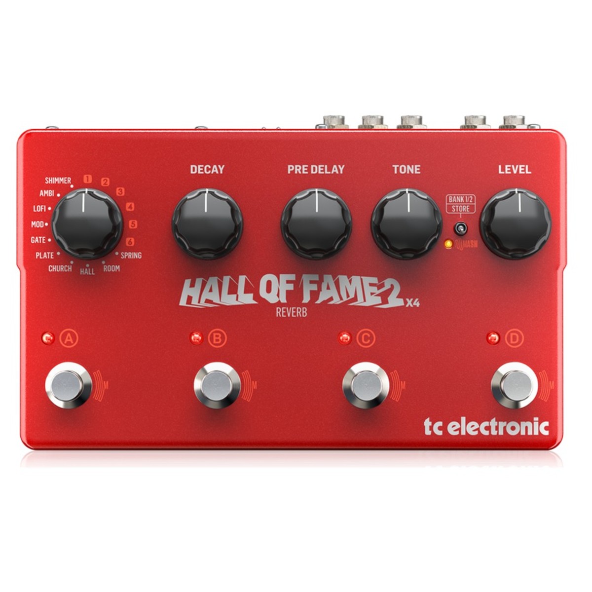 TC ELECTRONIC HALL OF FAME 2 X4 RIVERBERO A PEDALE PER CHITARRA TRUE BYPASS TECNOLOGIA MASH + 6 SLOT TONEPRINT MIDI - USB EX-DEM