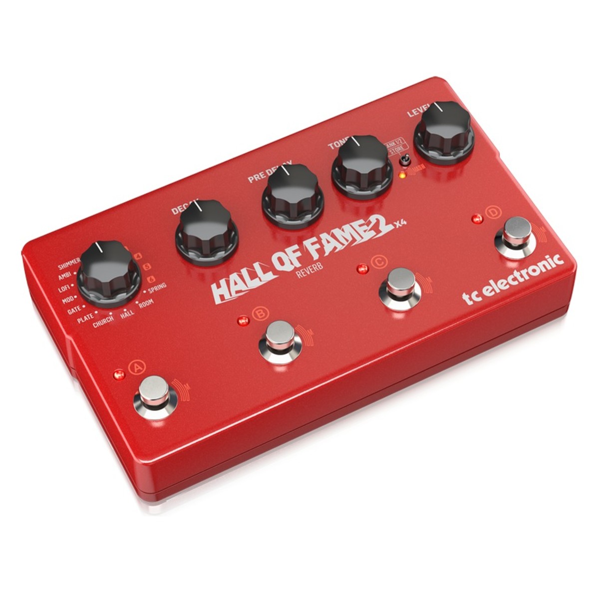 TC ELECTRONIC HALL OF FAME 2 X4 RIVERBERO A PEDALE PER CHITARRA TRUE BYPASS TECNOLOGIA MASH + 6 SLOT TONEPRINT MIDI - USB EX-DEM