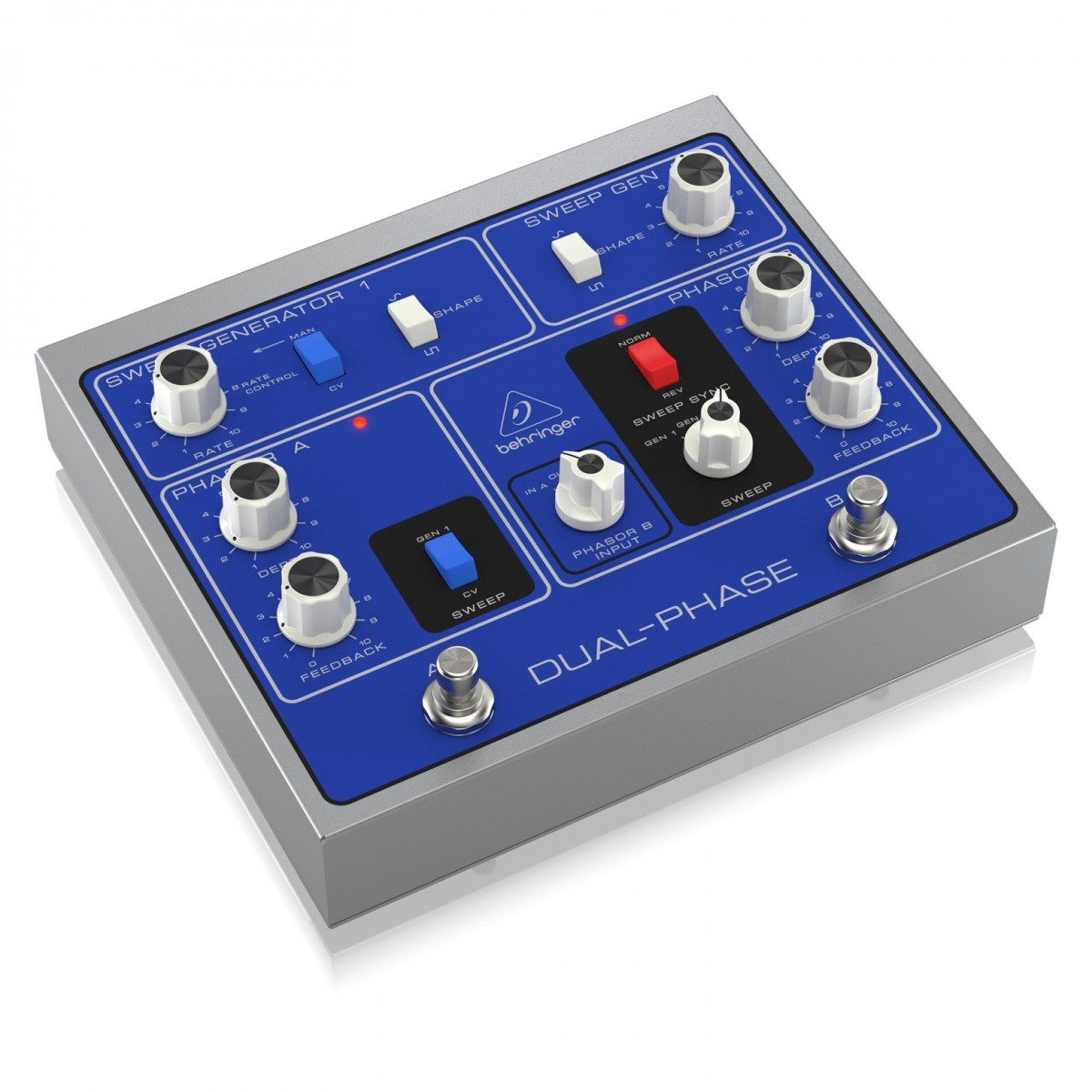 BEHRINGER DUAL-PHASE PEDALE (BI-PHASE) EFFETTO VINTAGE PHASER CON INPUT CV