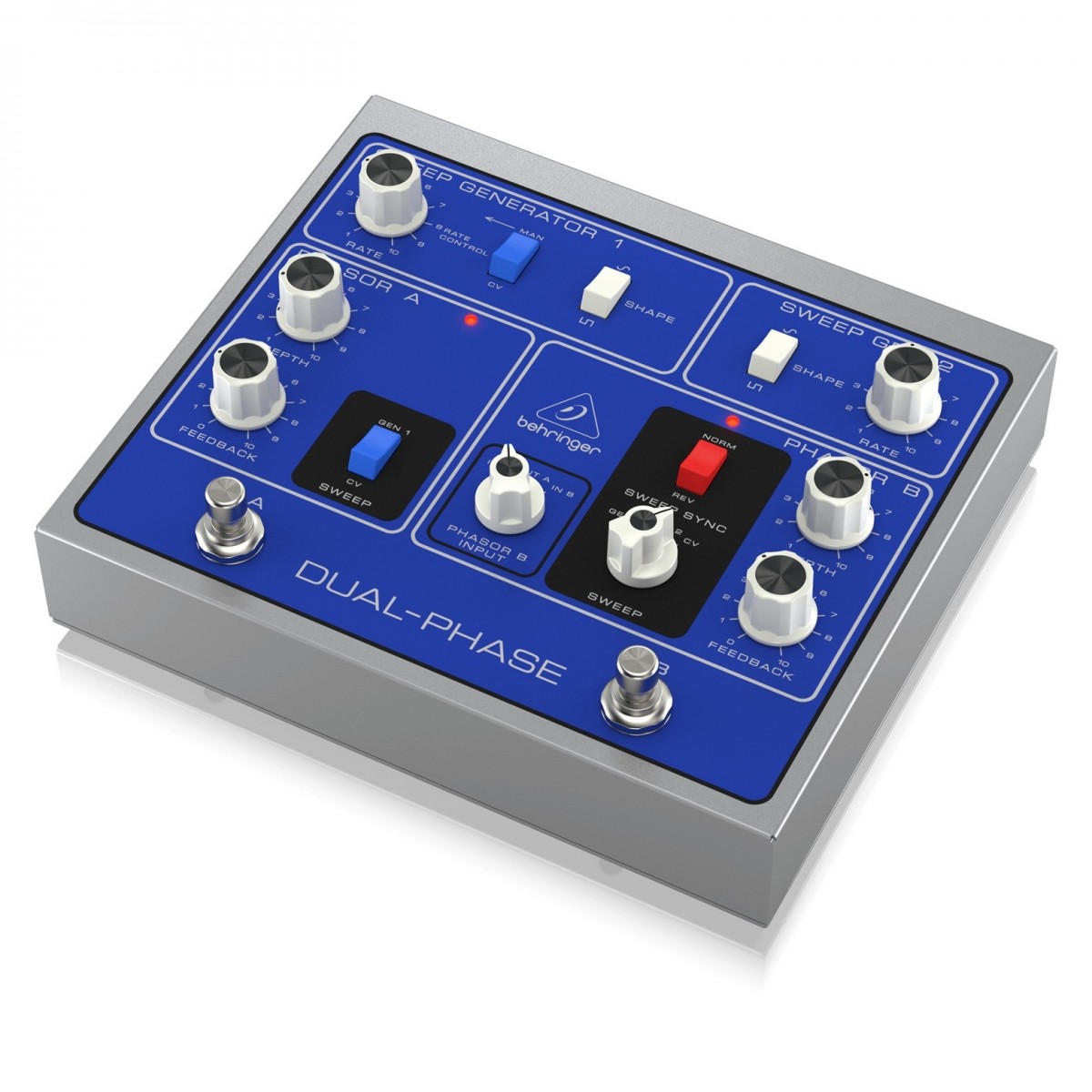 BEHRINGER DUAL-PHASE PEDALE (BI-PHASE) EFFETTO VINTAGE PHASER CON INPUT CV