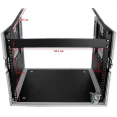 EXTREME YC8U9M FLIGHT CASE LEGNO 10MM COMBO UNITA RACK 8U MIXER 9U SCATTI 3 COPERCHI 6 CHIUSURE 2 MANIGLIE