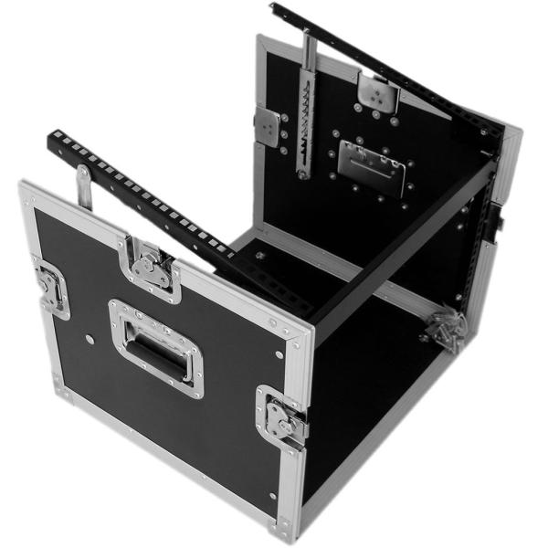 EXTREME YC8UR9M FLIGHT CASE LEGNO 10MM COMBO UNITA RACK 8U MIXER 9U 3 COPERCHI 6 CHIUSURE 2 MANIGLIE 4 RUOTE