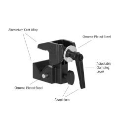 ADAM HALL SUPER CLAMP MK2 SET1 GANCIO CERTIFICATO TUV GERMANIA CON ATTACCO RAPIDO