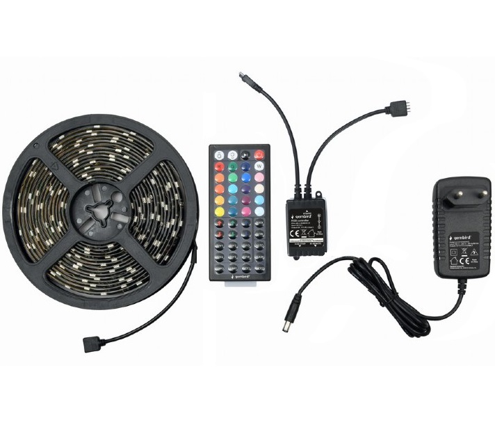 GEMBIRD LED-S-RGB500-01 STRISCIA LED RGB IP65 5 METRI + TELECOMANDO DI CONTROLLO