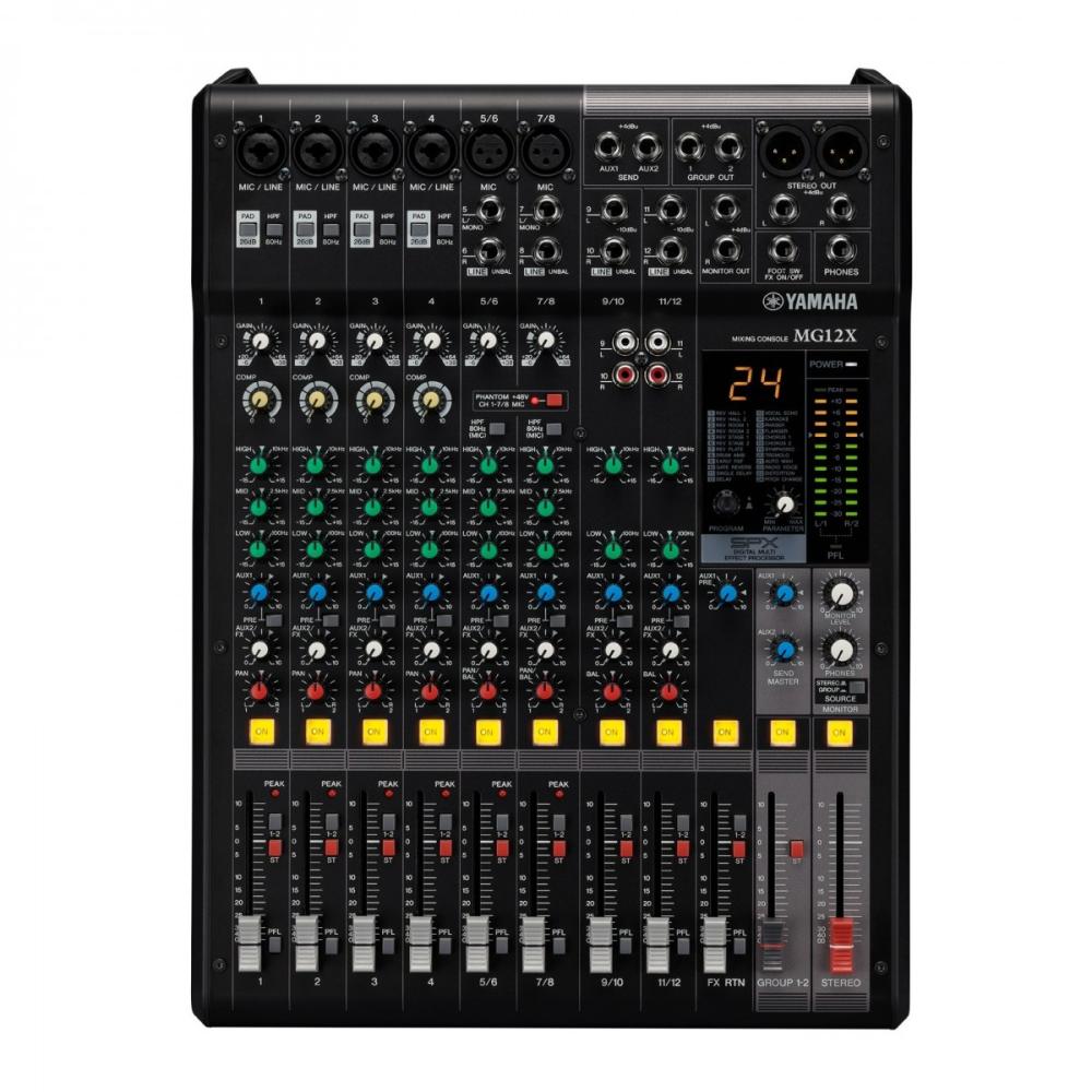 YAMAHA MG12X CV MIXER STEREO 12 CANALI CON ALIMENTAZIONE PHANTOM ED EFFETTI