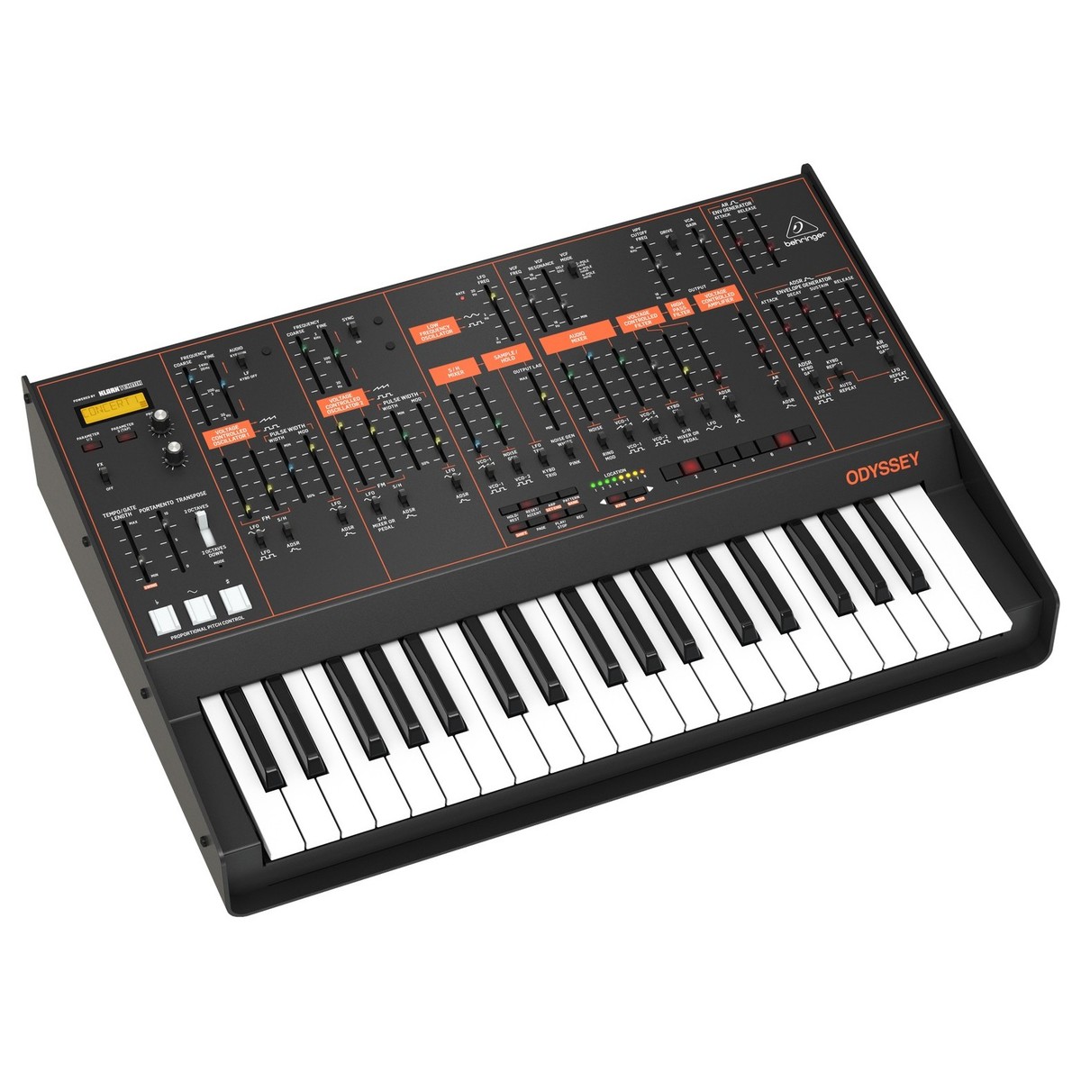BEHRINGER ODYSSEY SINTETIZZATORE ANALOGICO 37 TASTI ARPEGGIATORE E SEQUENCER INCORPORATI FX KLARK TEKNIK MIDI - USB EX-DEMO