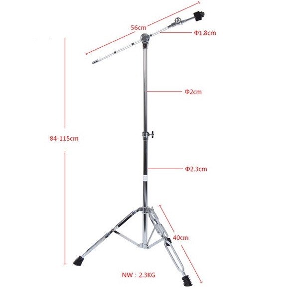 EXTREME CS400 ASTA PROFESSIONALE PER PIATTI DRITTA O GIRAFFA ESTRAIBILE CON SNODO REGOLABILE A SINGOLA ALZATA