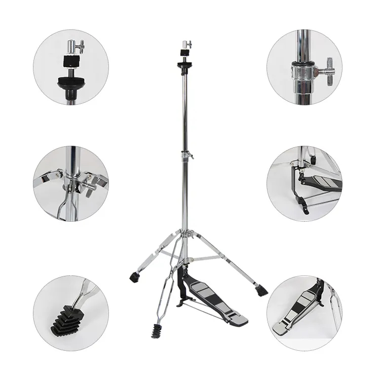 EXTREME HH500 ASTA HI-HAT CHARLESTON PROFESSIONALE ALTEZZA REGOLABILE TREPPIEDE CON GAMBE DOPPIE