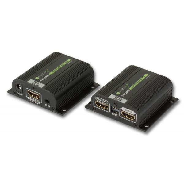 TECHLY EXTENDER HDMI FULL HD 3D POE FINO A 40 METRI EDID IR CAVI CAT 6 6A 7