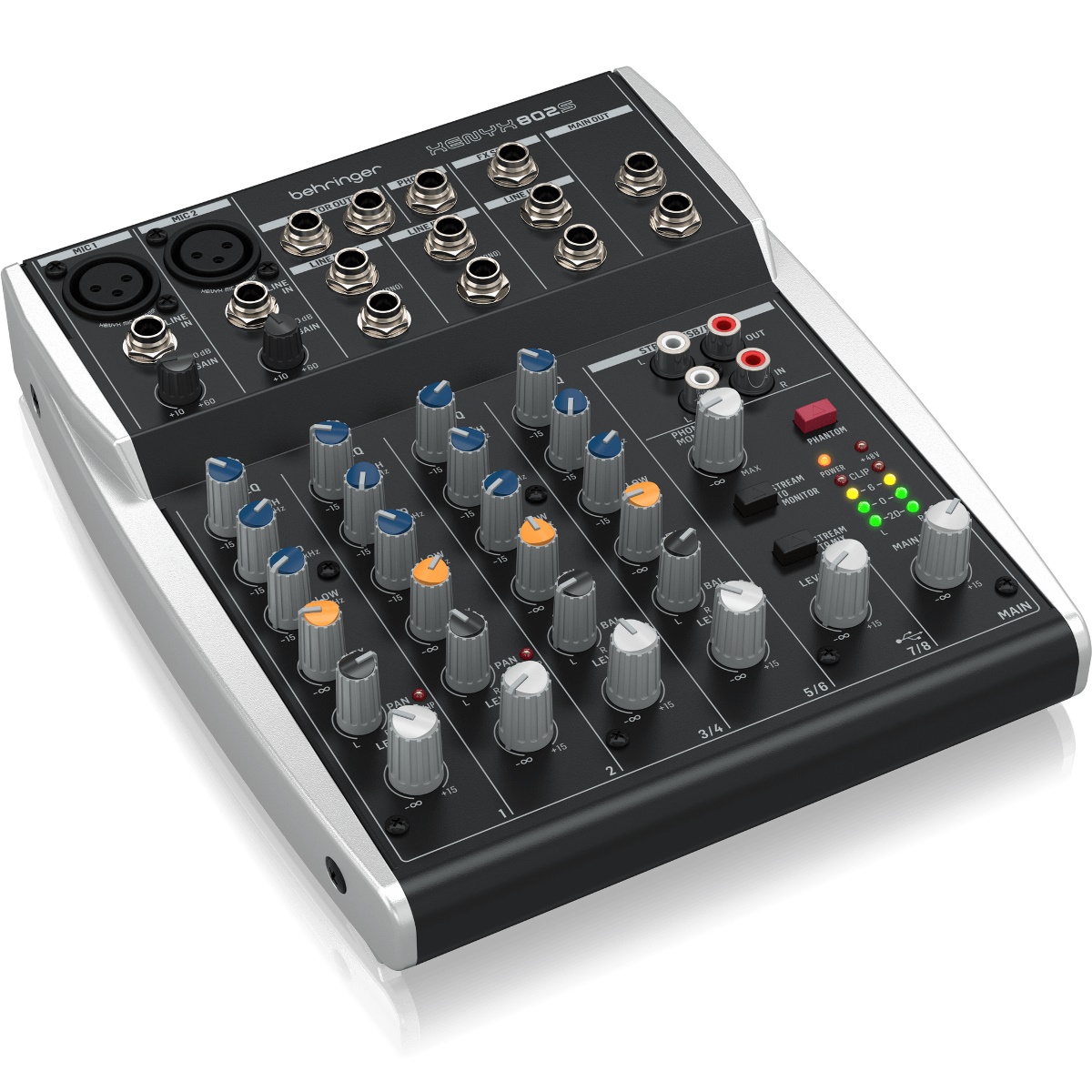 BEHRINGER XENYX 802S MIXER 8 INGRESSI CON INTERFACCIA STREAMING USB