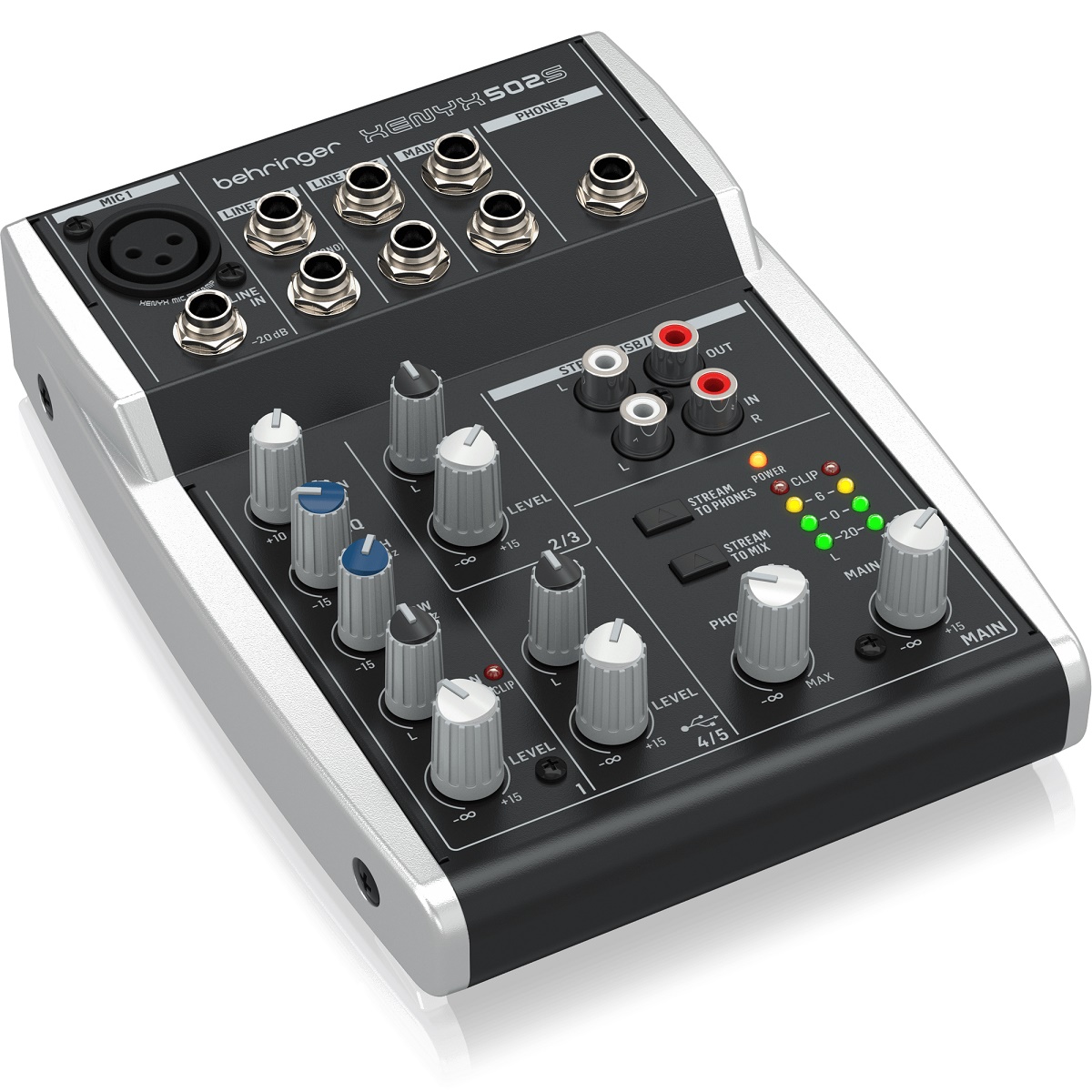 BEHRINGER XENYX 502S MIXER 5 INGRESSI CON INTERFACCIA STREAMING USB