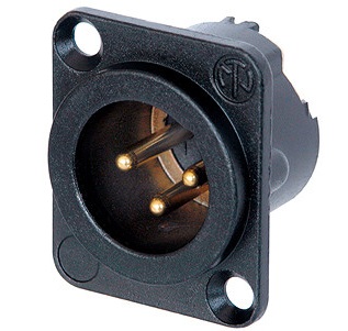 NEUTRIK NC3MD-LX-B PRESA XLR FEMMINA DA PANNELLO CONNETTORE XLR 3 POLI COLORE NERO
