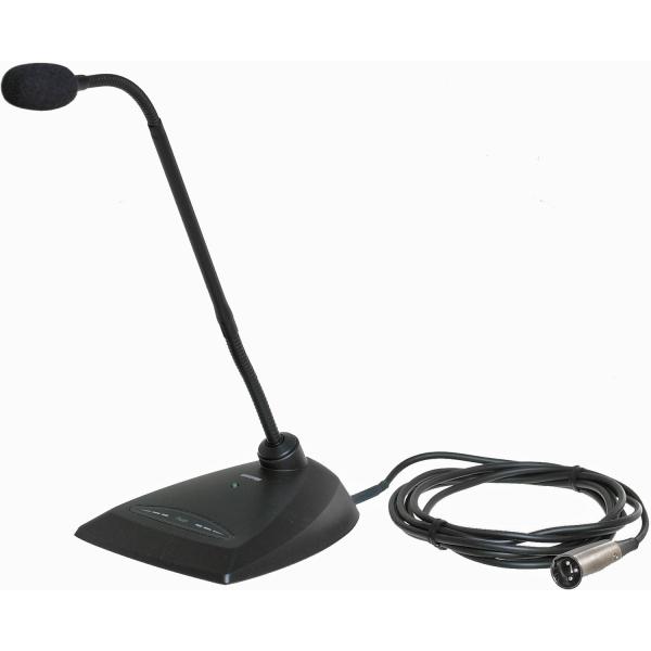 SHURE MX412D-N MICROFONO A COLLO D'OCA 12" CON BASE D'APPOGGIO E TASTO MUTE